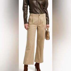 VGC! Nili Lotan Yannic Cargo Pant Cotton Twill Beige Khaki Sz 00